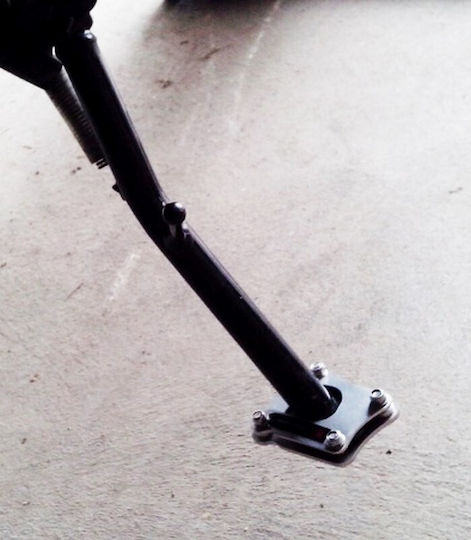 Moto Discovery Motorcycle Side Stand Extension in Silver Color 0008-19