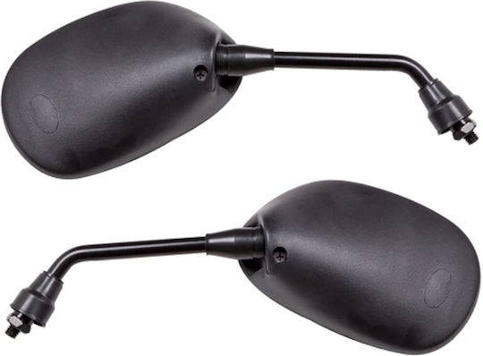 Motorcycle Mirrors 2pcs Black
