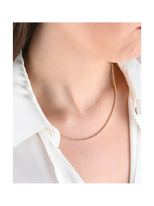 Goldene Kette Nacken 14K