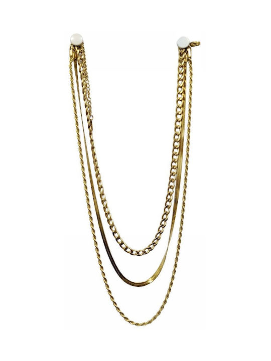 Tatu Moyo Chain Neck Spiral from Steel Gold-plated