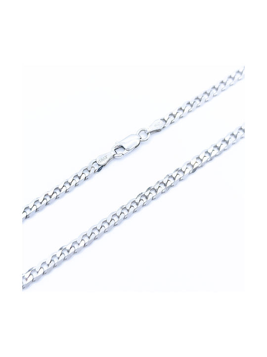 PS Silver Argintie Lănțișor Gât Subțire Grosime 3.7mm și Lungime 50cm