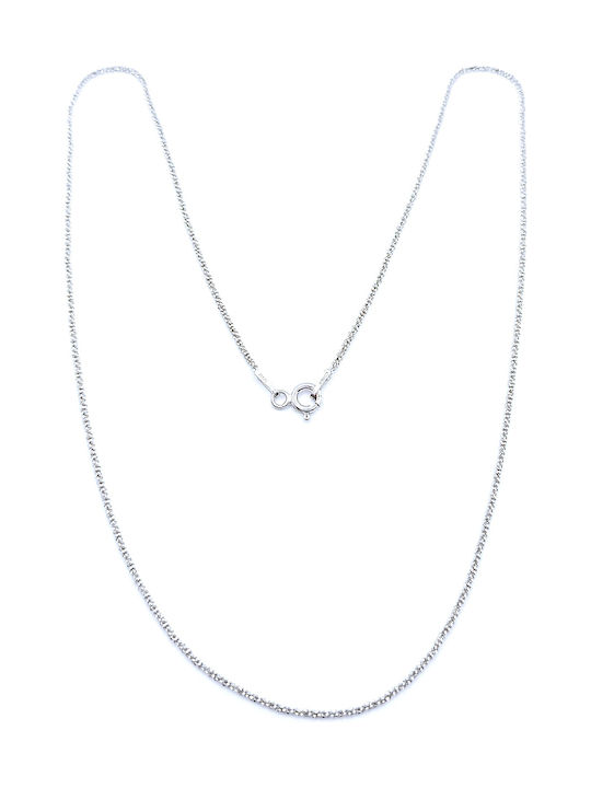 PS Silver Silberne Kette Nacken Dünn Dicke 1.3mm und Länge 41cm