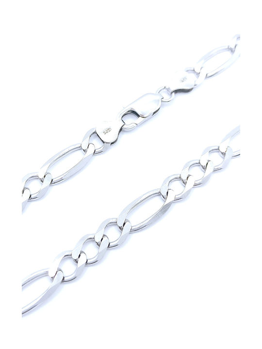 PS Silver Silberne Kette Nacken Breit Dicke 7.65mm und Länge 60cm