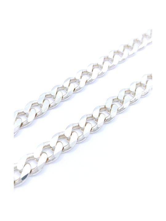 PS Silver Unisex Silver Neck Thin Chain White 59cm