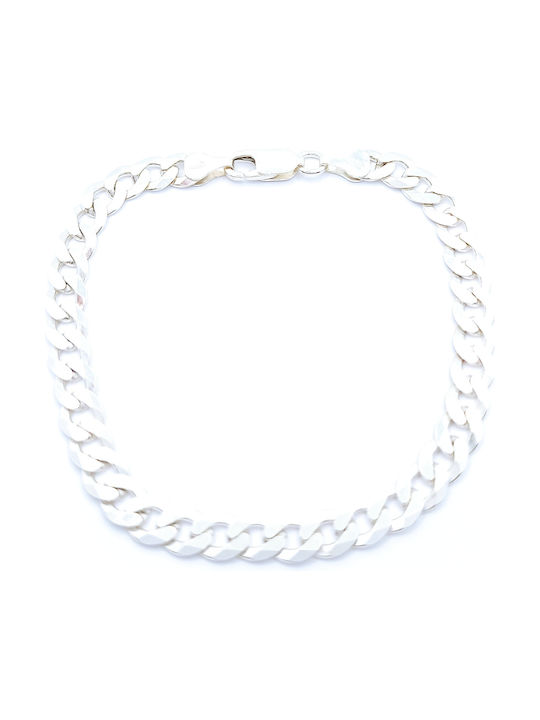 PS Silver Silberne Kette Hand Breit Dicke 6.5mm und Länge 21.5cm