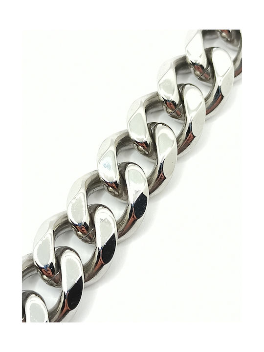 PS Silver Chain Hand from Steel Thin Thickness 1.5mm and Length 24cm