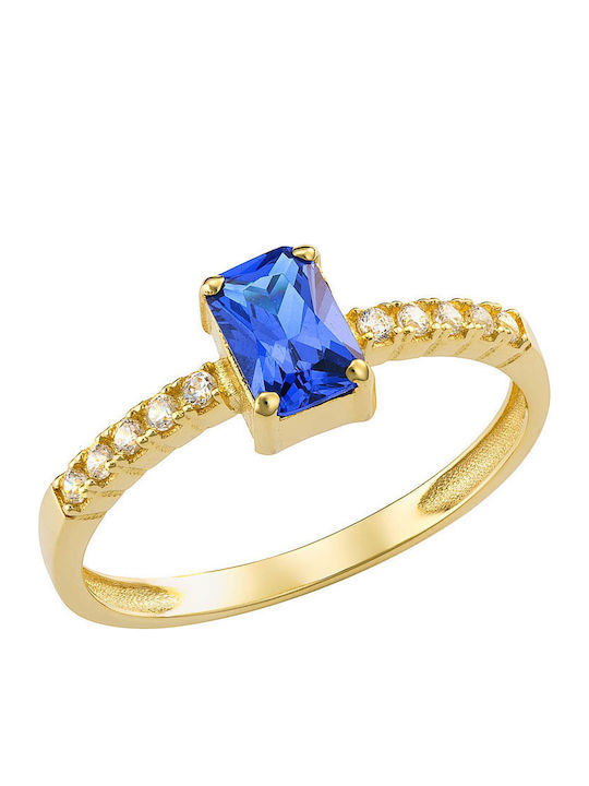 Ioannis Kosmima Set mit Halskette , Ohrringe & Ring aus Gold 14K mit Steinen