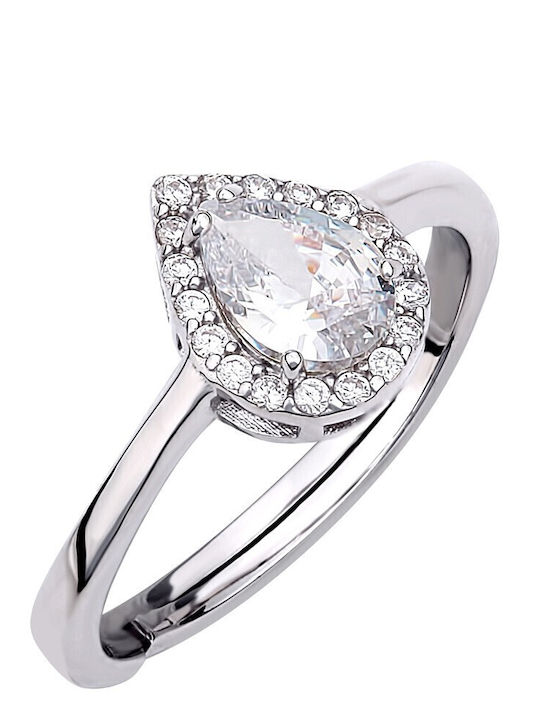 Verorama Set mit Halskette , Ohrringe & Ring aus Silber mit Steinen
