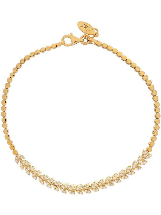 Vitopoulos Set with Necklace , Earrings & Ring from Gold 14K with Stones
