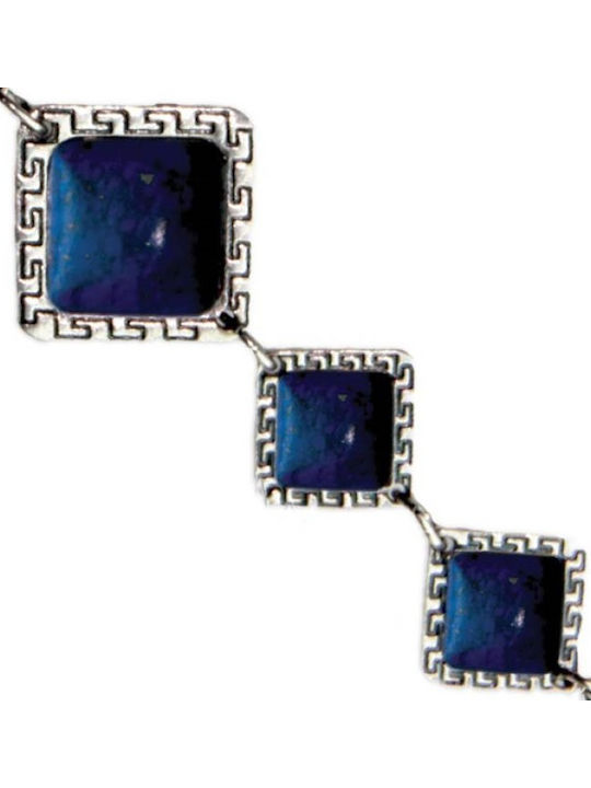Tatu Moyo Set with Necklace , Earrings & Bracelet from Silver with Stones