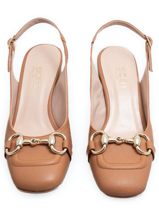 Sider Collection Leather Beige Heels