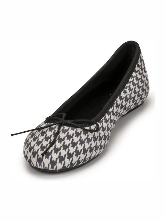 Lederne Damen Ballerinas in Schwarz Farbe