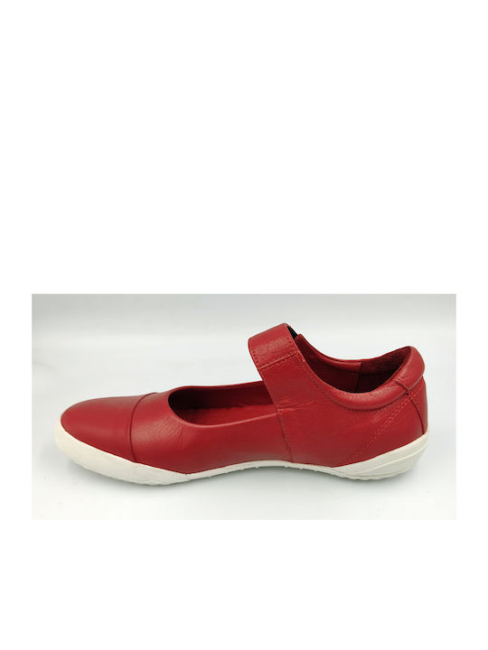 Aerostep Leather Ballerinas Red