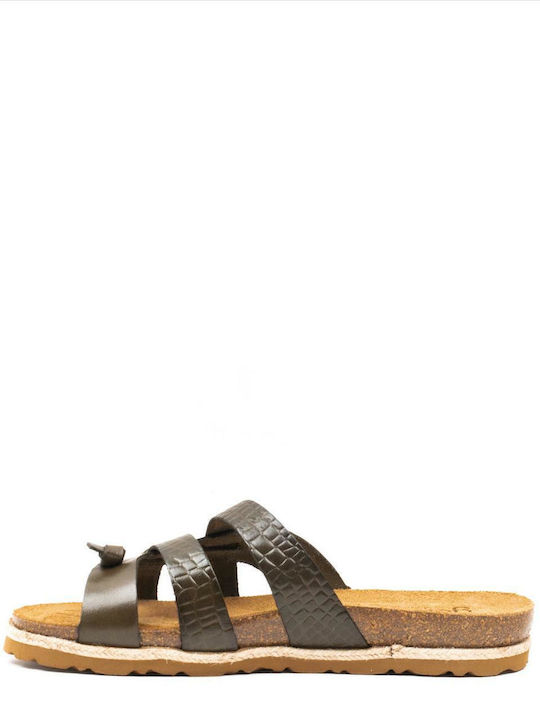 Yokono Women's Flat Sandals in Khaki Color