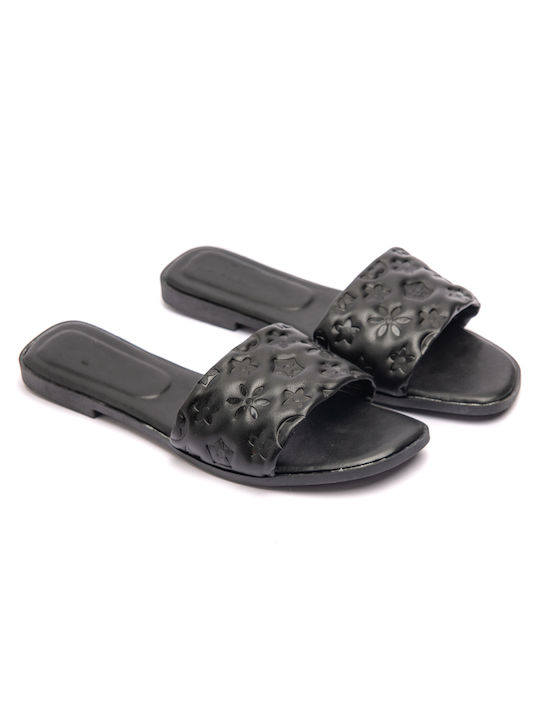 Malesa Women's Flat Sandals in Black Color