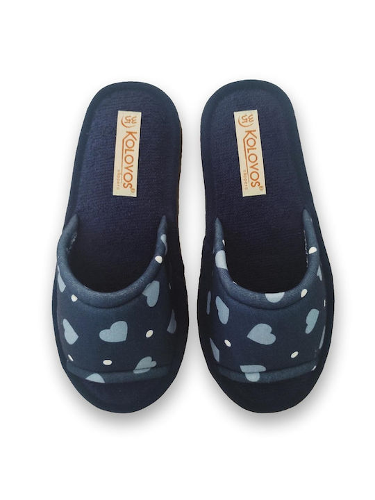 Kolovos Terry Women's Slippers Navy Blue