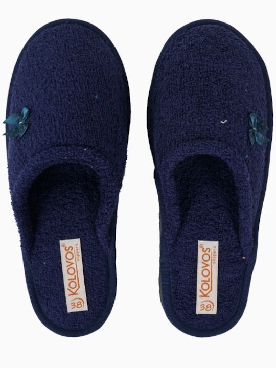 Piazza Shoes Terry Women's Slippers Blue