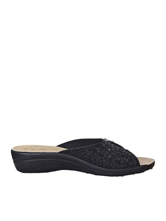 Platforme Dama Tip Slip On Negre