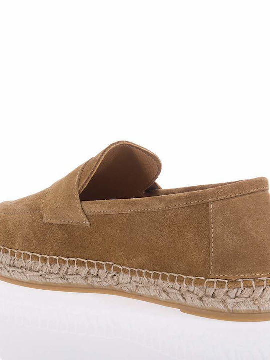 Sofia Manta Women's Leather Espadrilles Tabac Brown