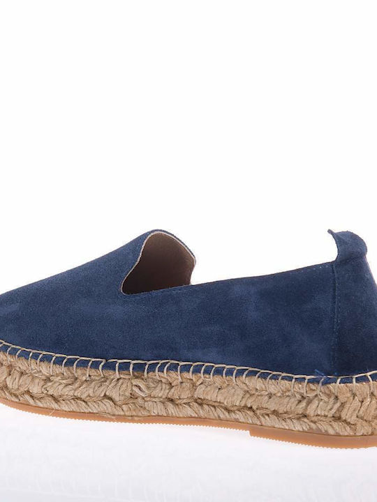 Sofia Manta Lederne Damen Espadrilles in Blau Farbe