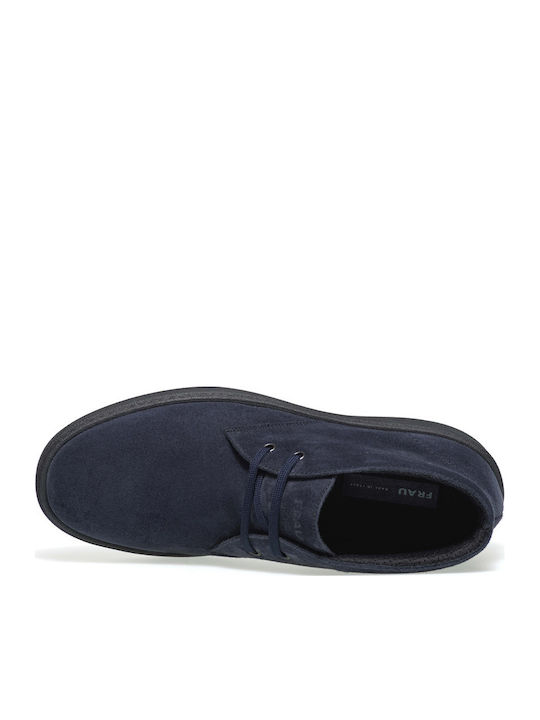 Suede Navy Μπλε Ανδρικά Μποτάκια