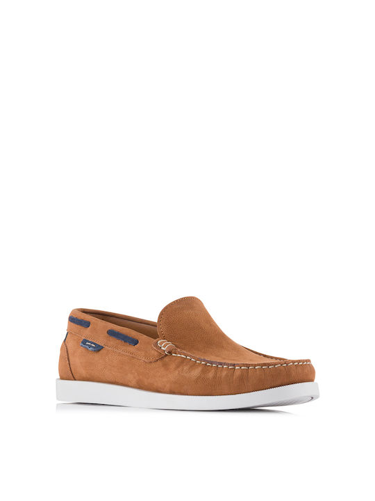 Antonio Shoes Men's Leather Moccasins Camel