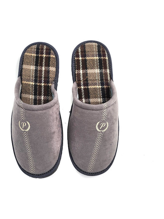Men's Terry Slippers Gray