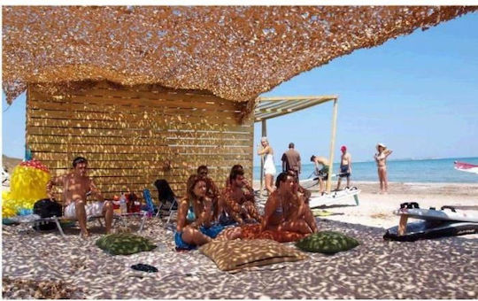 Ecoshadow Ορθογώνιο Δίχτυ Παραλλαγής Μπεζ με Επίστρωση PU 3x4m 160gr/m²