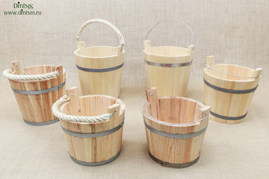 Decorative Bucket Garden Wooden DINS0024