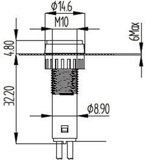 LED Anzeigelampe 220V Grüne 1 Stück 30801-028