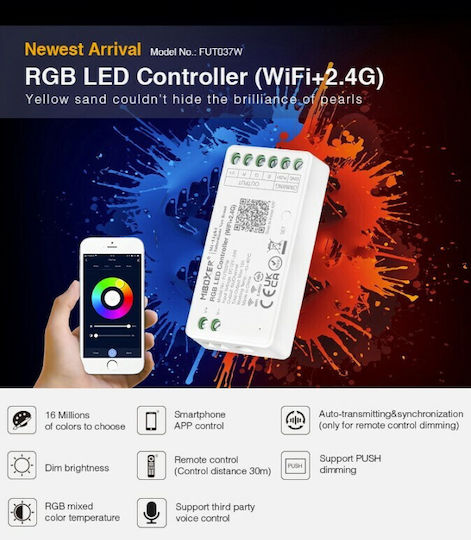 Безжичен RGB контролер Wi-Fi Стенен 05110-129