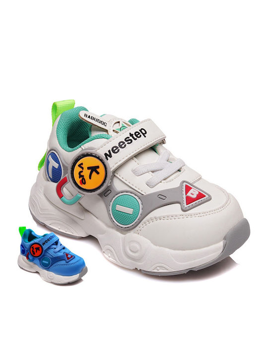Παιδικά Sneakers με Σκρατς Λευκά