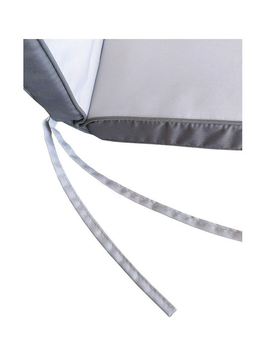 Garden Chair Cushion with Backrest Gray 117x45cm