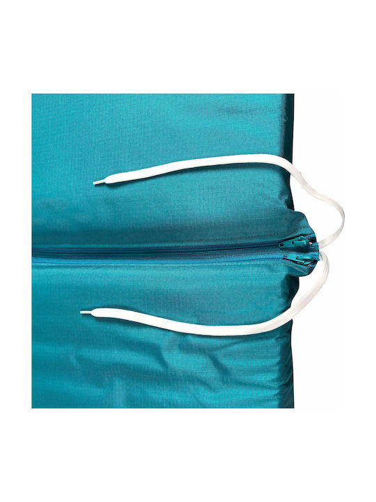 Waterproof Sunbed Cushion with Backrest Turquoise 195x60cm
