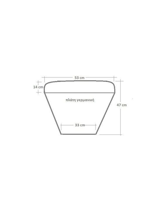 Be Comfy Αδιάβροχο Μαξιλάρι Καρέκλας Κήπου Μπλε 53x47εκ.