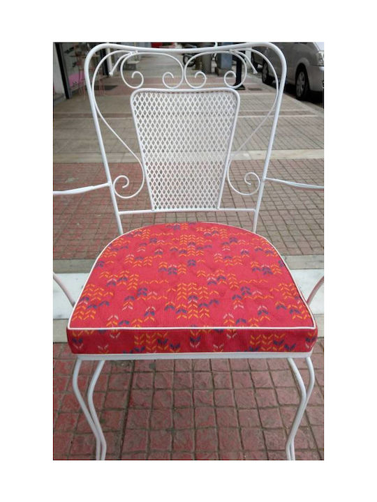 Politishome Garden Chair Cushion with Backrest Horseshoe Red 44x45cm