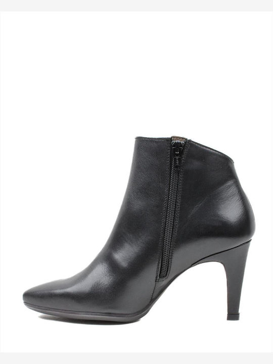 Wonders Leder Damen Knöchelstiefel Schwarz