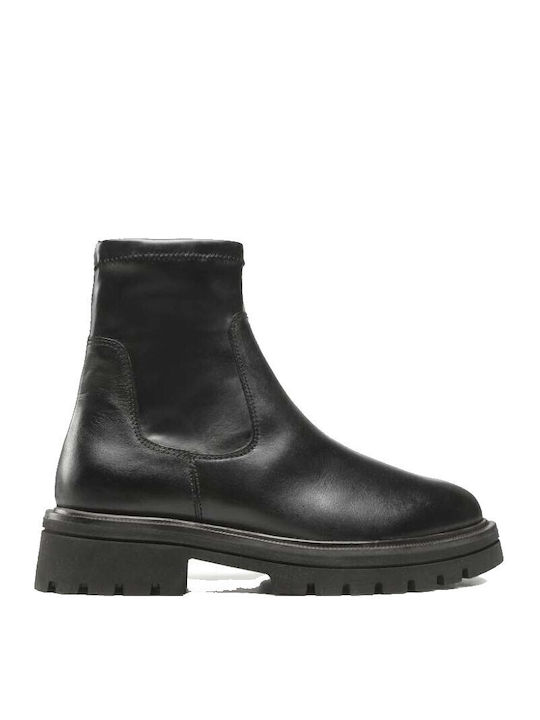 Caprice Leather Women's Chelsea Boots Black