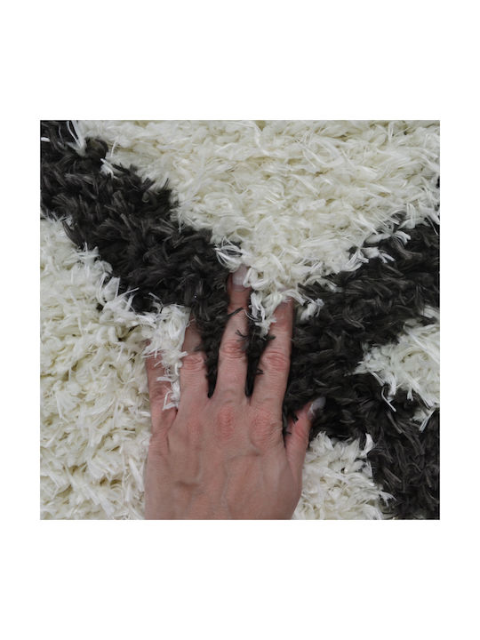 Saray Home Moroccan Covor Rectangular Shaggy Ecru
