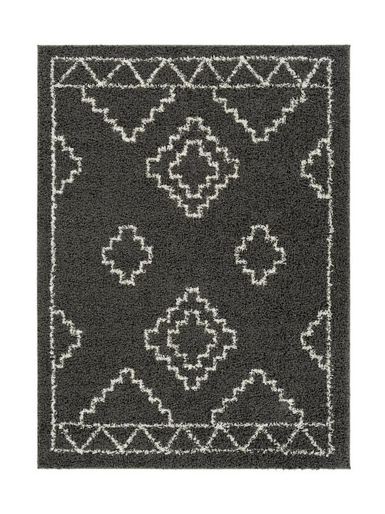 Saray Home Moroccan Rug Rectangular Shaggy Grey