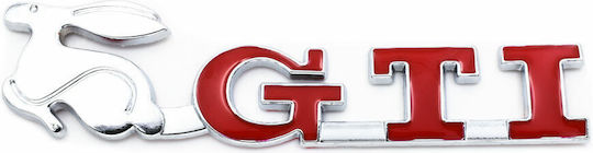 Car Flag Stickers Aluminum 2.5 x 2.5cm in Silver Color 1pcs