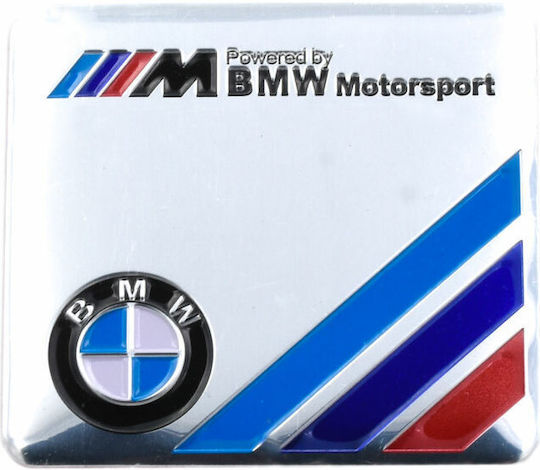 Car Flag Stickers Aluminum 2.5 x 2.5cm in Silver Color 1pcs
