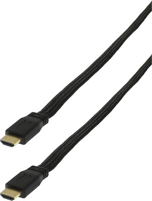 HDMI 2.0 Flat Cable HDMI male - HDMI male 3m Black