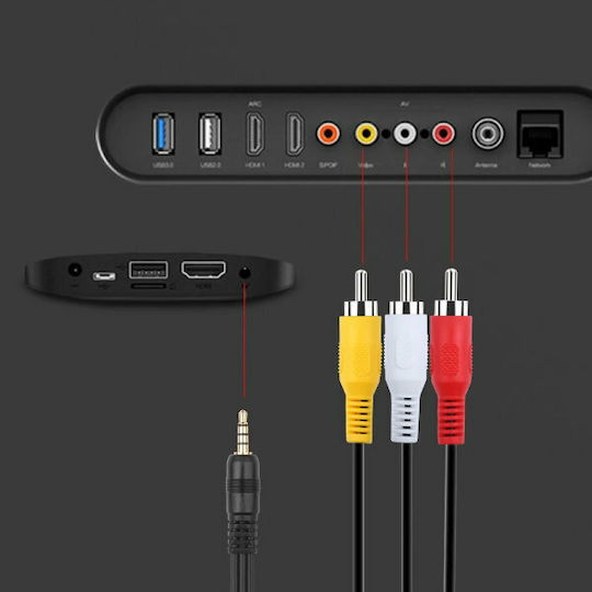 Cable 3.5mm male - Composite male 1m (3330)