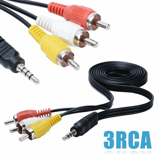 Cable 3.5mm male - Composite male 1m (3330)