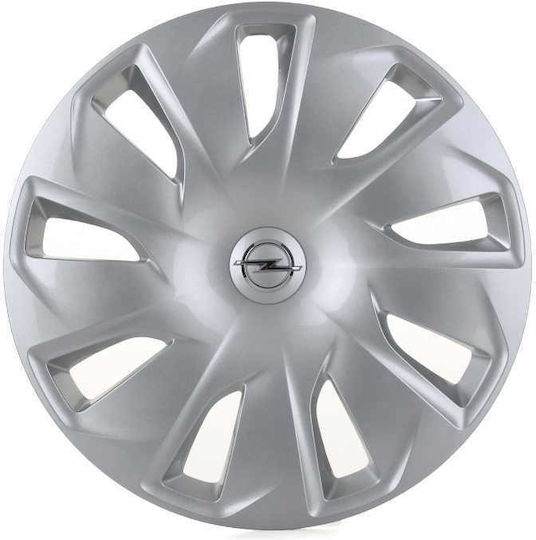 Opel Car Hubcap Set with Opel Emblem 16" 1pc Silver