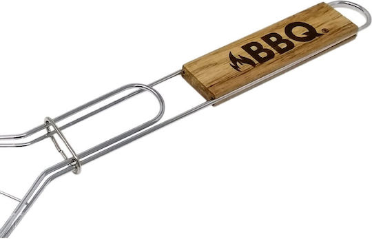 Bbq Διπλή Μεταλλική Σχάρα Ψησίματος για Ψάρια 58x13εκ.
