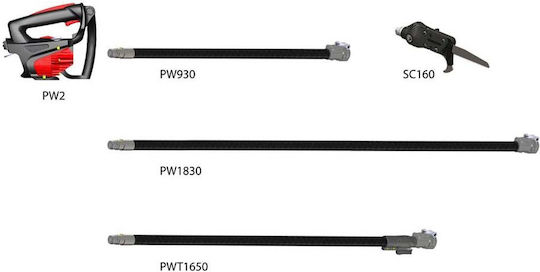 110CM-165CM Klappbar Stab Aluminium Stangensäge Verlängerung 1.65m