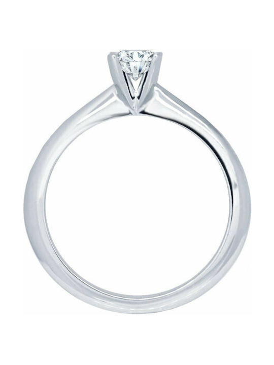 Savvidis Single Stone from White Gold 18K with Diamond