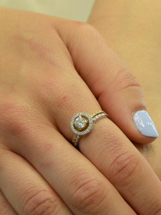 Goldjewels Μονόπετρο από Χρυσό 14K με Ζιργκόν